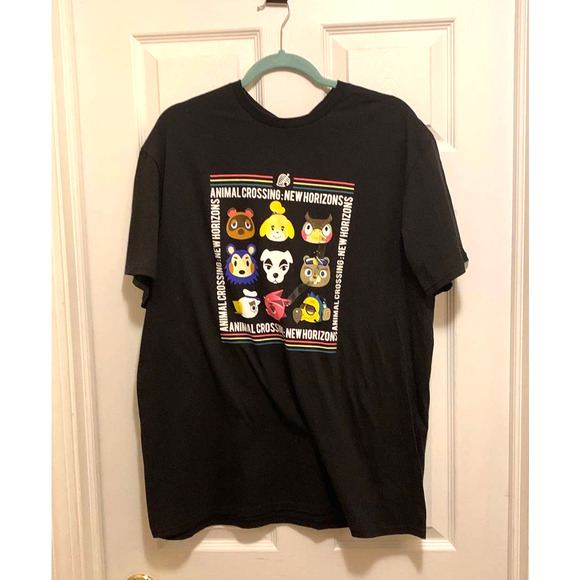 Animal Crossing New Horizons Black T-shirt size XL - Picture 1 of 6